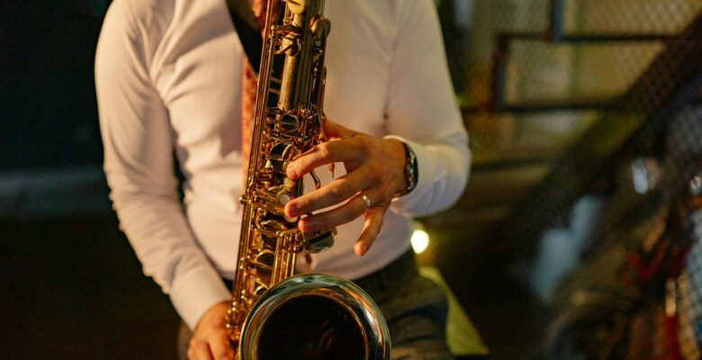 a person playing saxophone