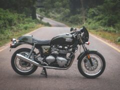 motorcycle in the middle of the road