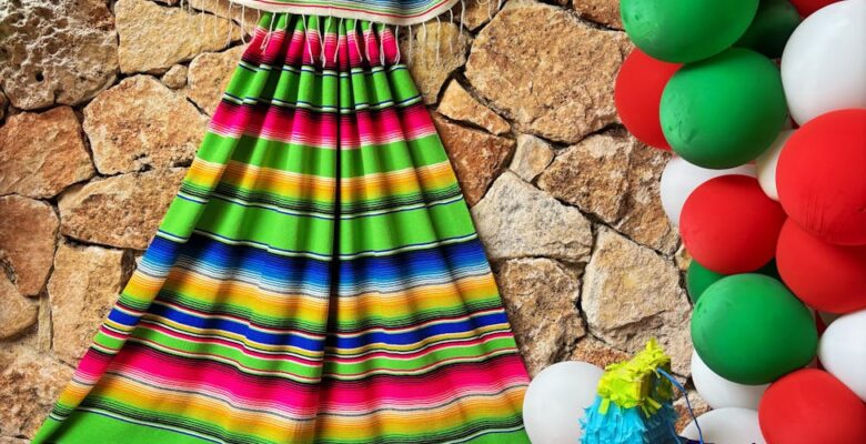 vibrant mexican fiesta decorations display